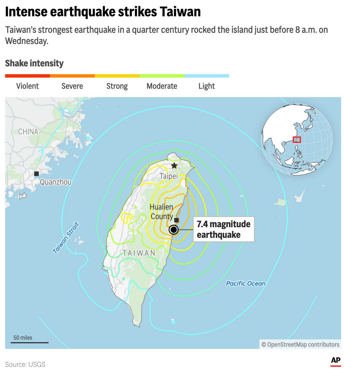 A cluster of earthquakes shakes Taiwan after a strong one killed 13 ...