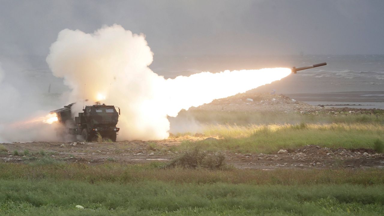 Taiwan fires rockets in China's direction from U.S.-supplied mobile launching system in drill