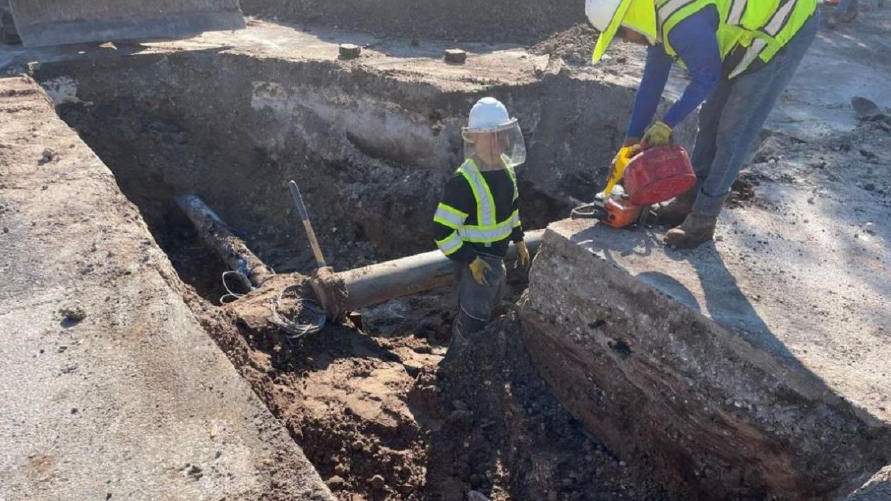 Construction workers are replacing old underground water pipelines as part of the city of Tampa's Neighborhood Design Build Project. (Photo: City of Tampa)