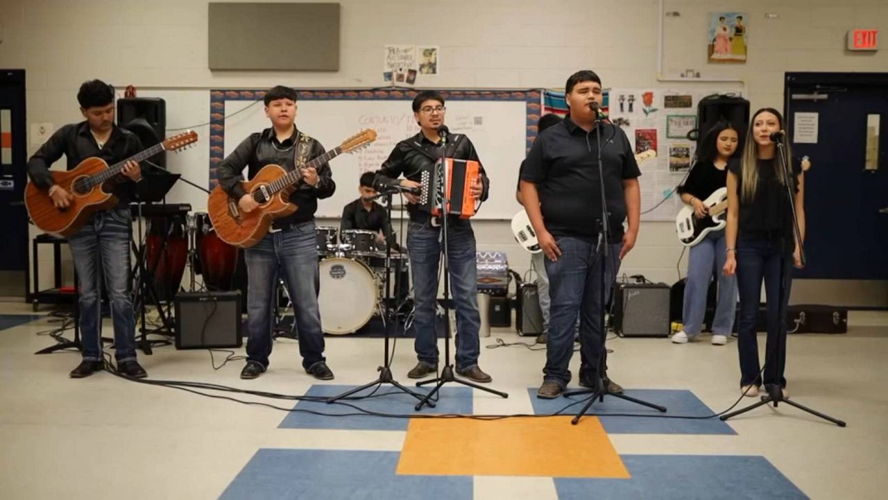 Tejano music students at Economides High School in Edinburg, Texas. Jose Arredondo 