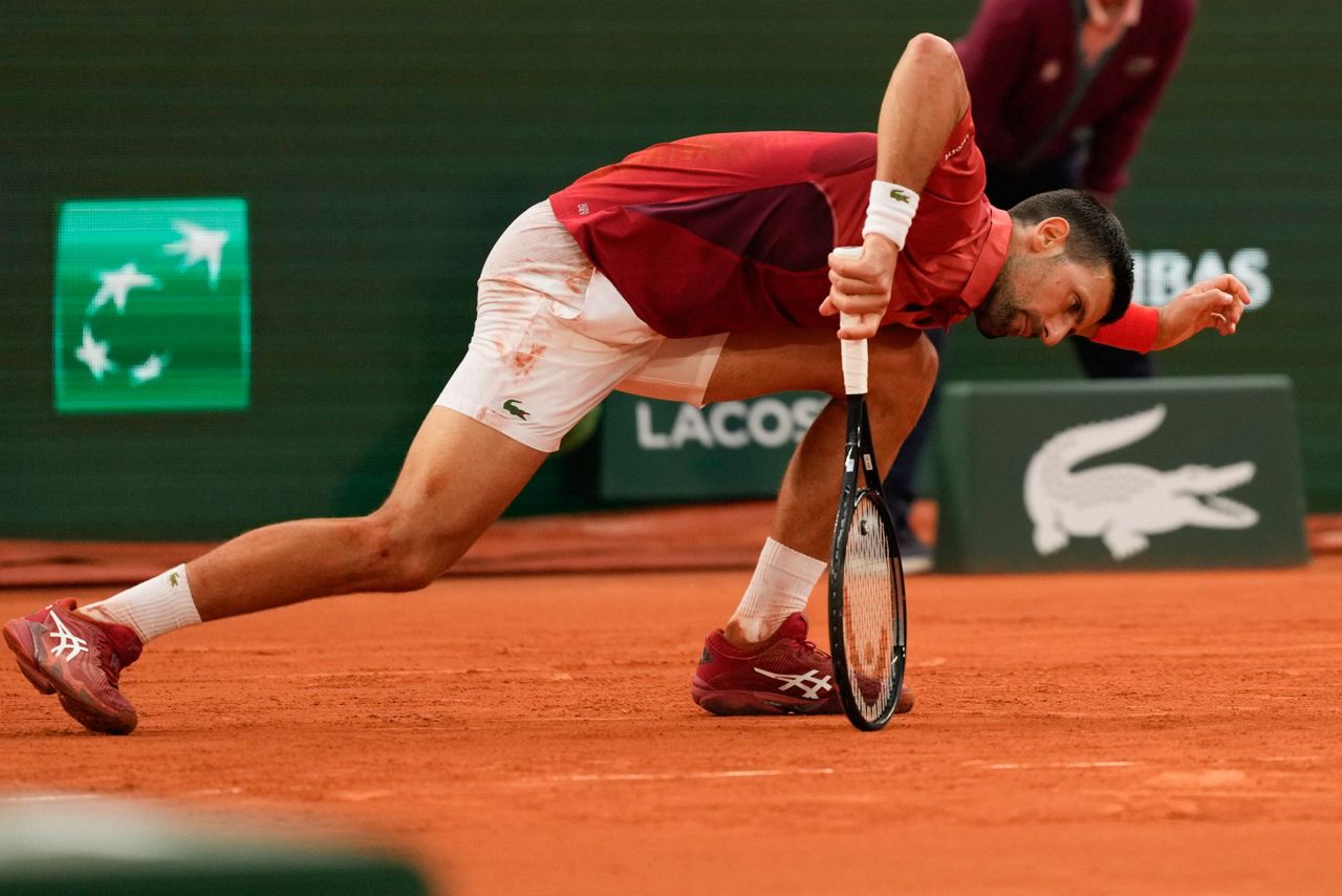 Novak Djokovic withdraws from the French Open with an injured right knee