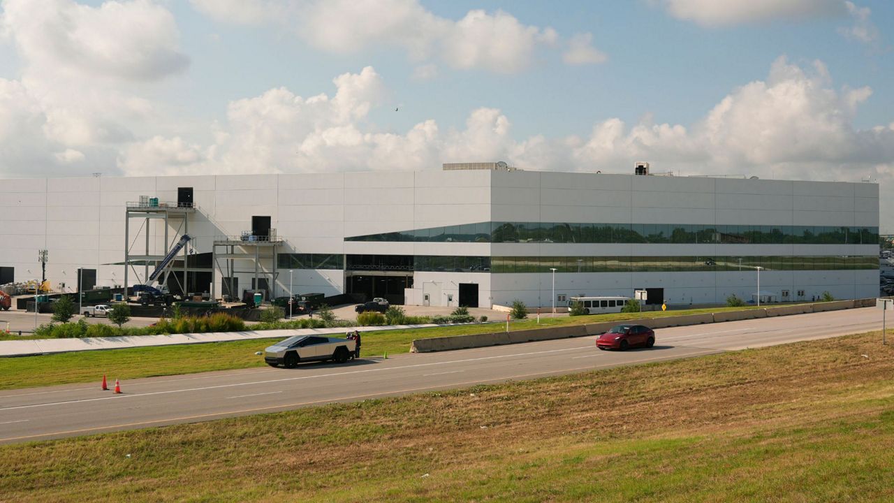 Tesla's Gigafactory is seen, Thursday, June 13, 2024, in Austin, Texas. (AP Photo/Eric Gay)