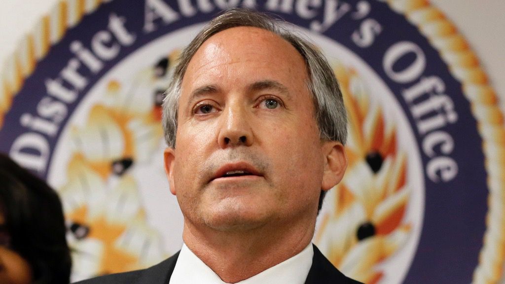 Texas Attorney General Ken Paxton speaks at a news conference in Dallas on June 22, 2017. (AP Photo/Tony Gutierrez, File)