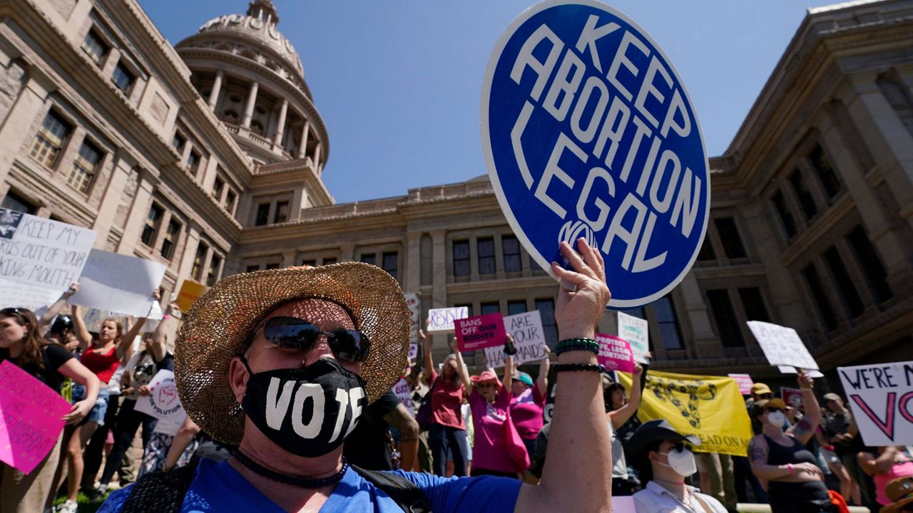 Abortion rights demonstrators attend a rally at the Texas state Capitol in Austin, Texas, May 14, 2022. (AP Photo/Eric Gay, File)