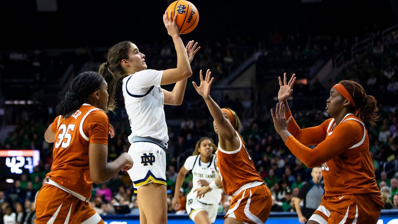 No. 10 Notre Dame women beat No. 4 Texas 8070