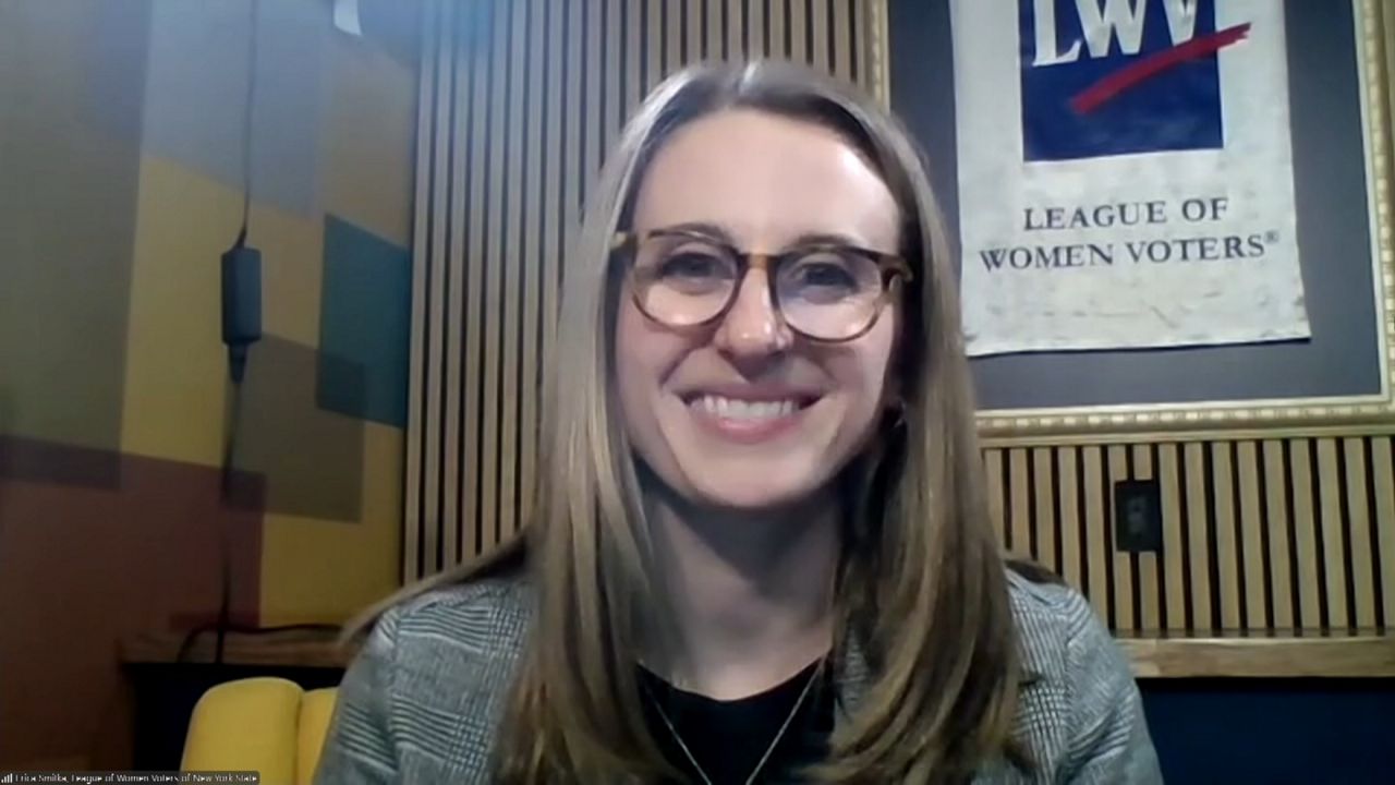 The League of Women Voters of NYS executive director Erica Smitka