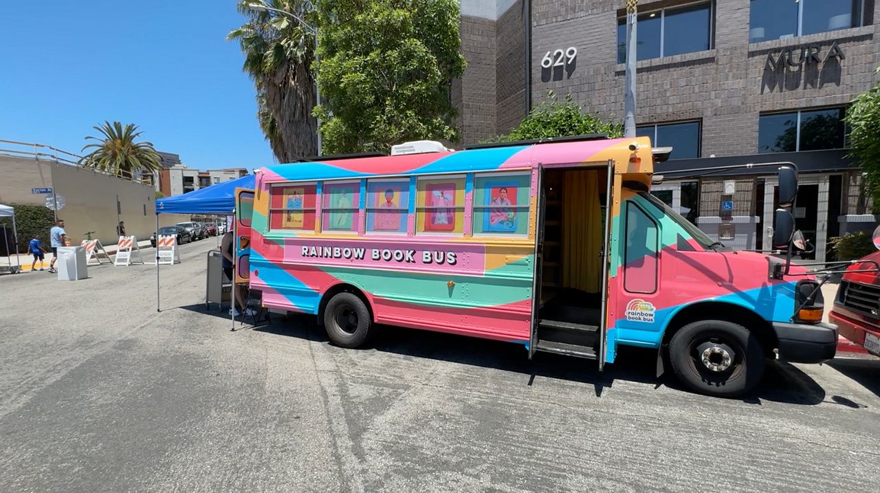 Rainbow Book Bus reacts colorfully to bans