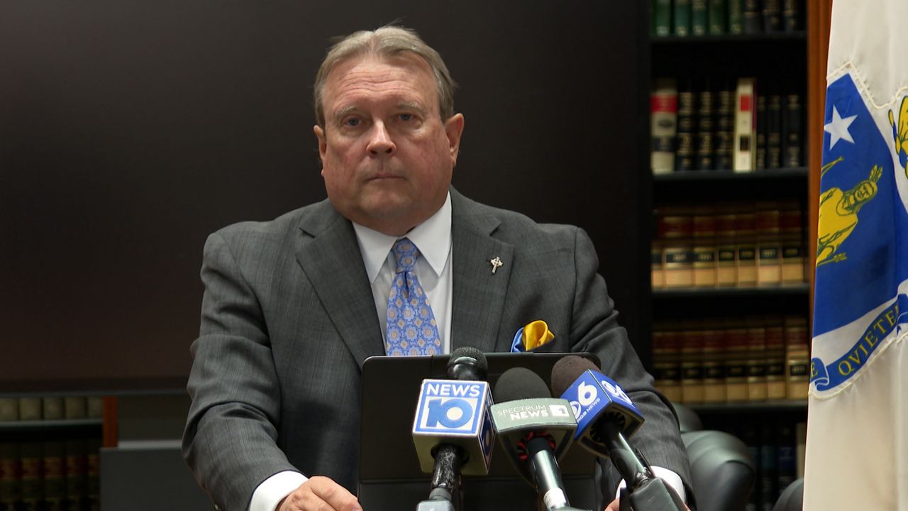 Berkshire County District Attorney Timothy Shugrue at the press conference on Thursday. (Spectrum News 1/Dan Reidy)