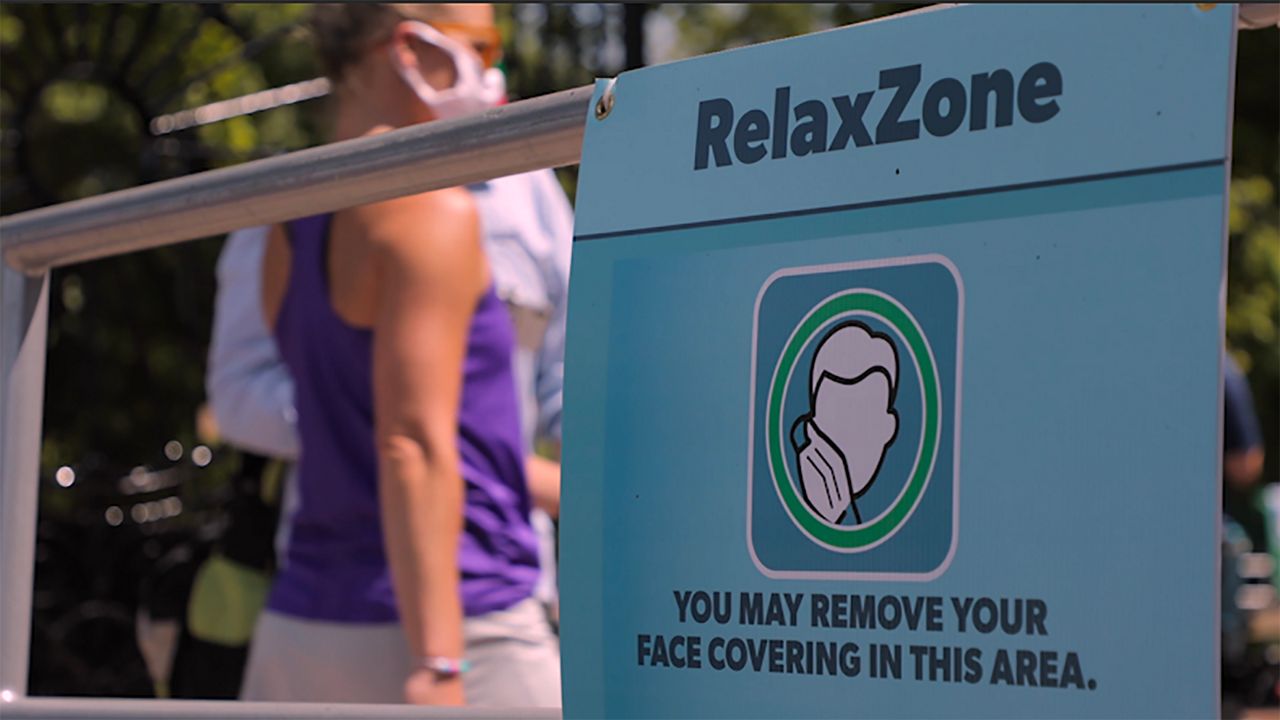 Photo of a relax zone at Kings Island.