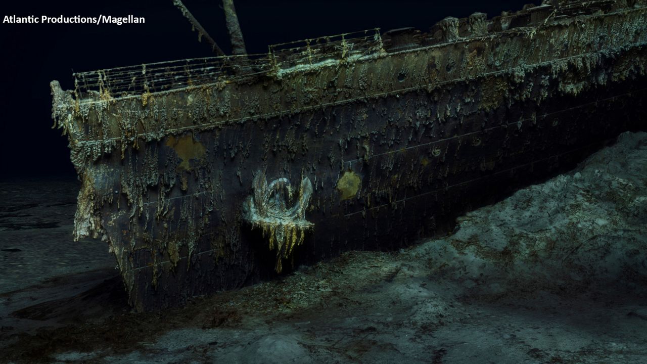 3D model of the Titanic shipwreck (Atlantic Productions/Magellan/AP)