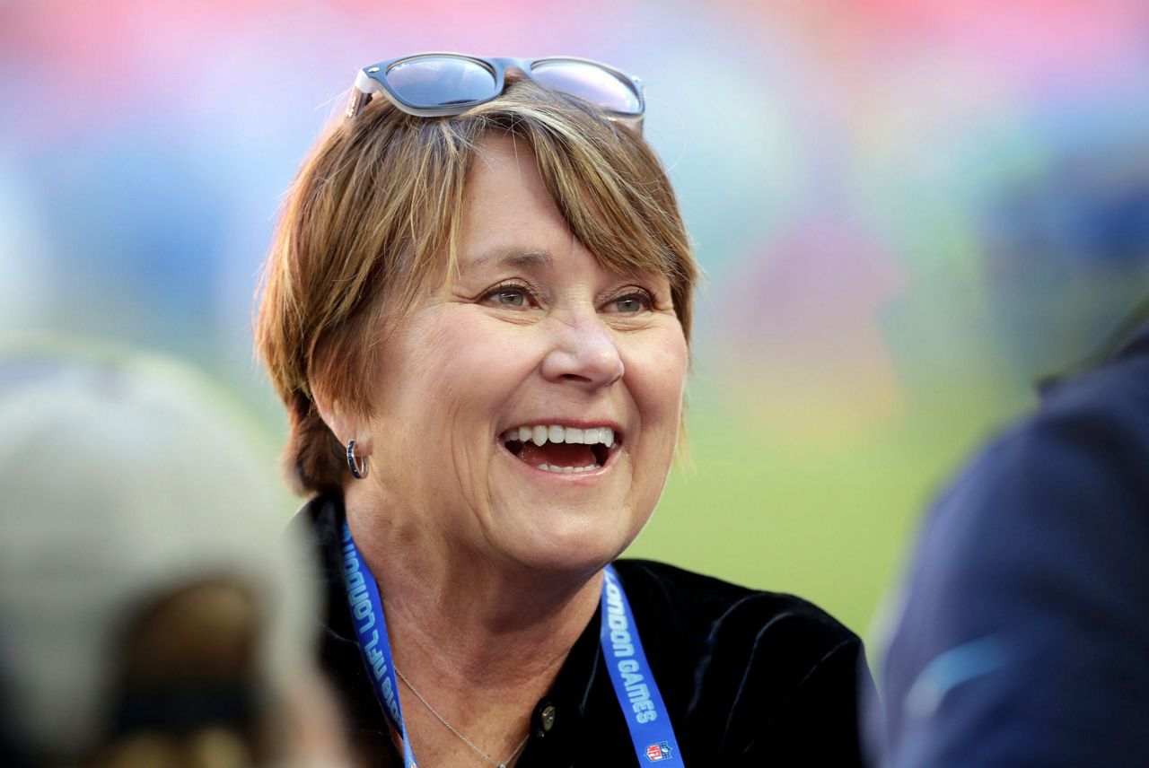 Tennessee Titans NFL football team owner Amy Adams Strunk greets