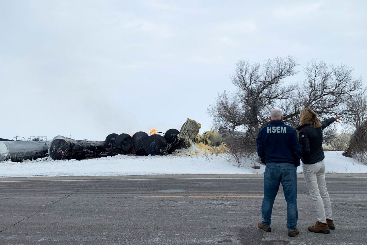 Fiery train derailment in Minnesota prompts evacuations