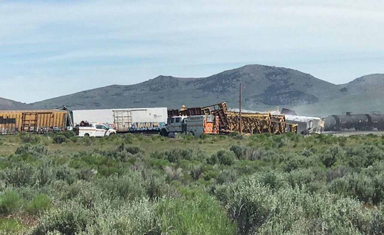 Train derails near NevadaUtah line; no injuries reported