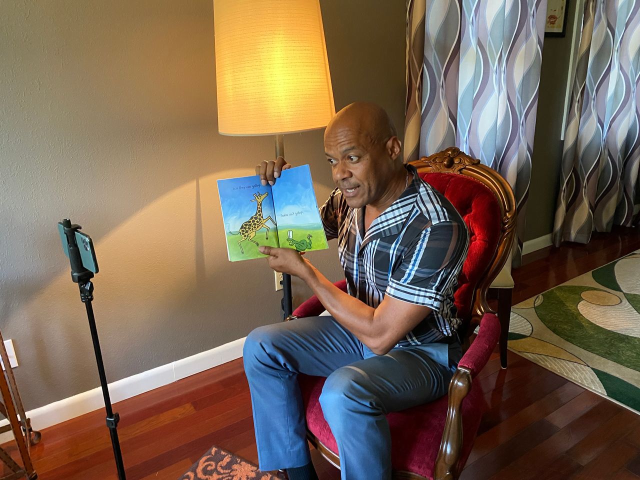 Reporter Trevor Pettiford read a book to children for the Pinellas County Early Learning Coalition’s You Tube Channel.