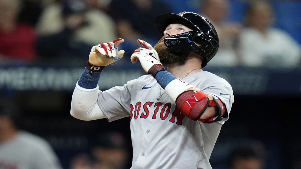 Boston shortstop Trevor Story hit a solo home run in the sixth inning against Tampa Bay on Wednesday night.