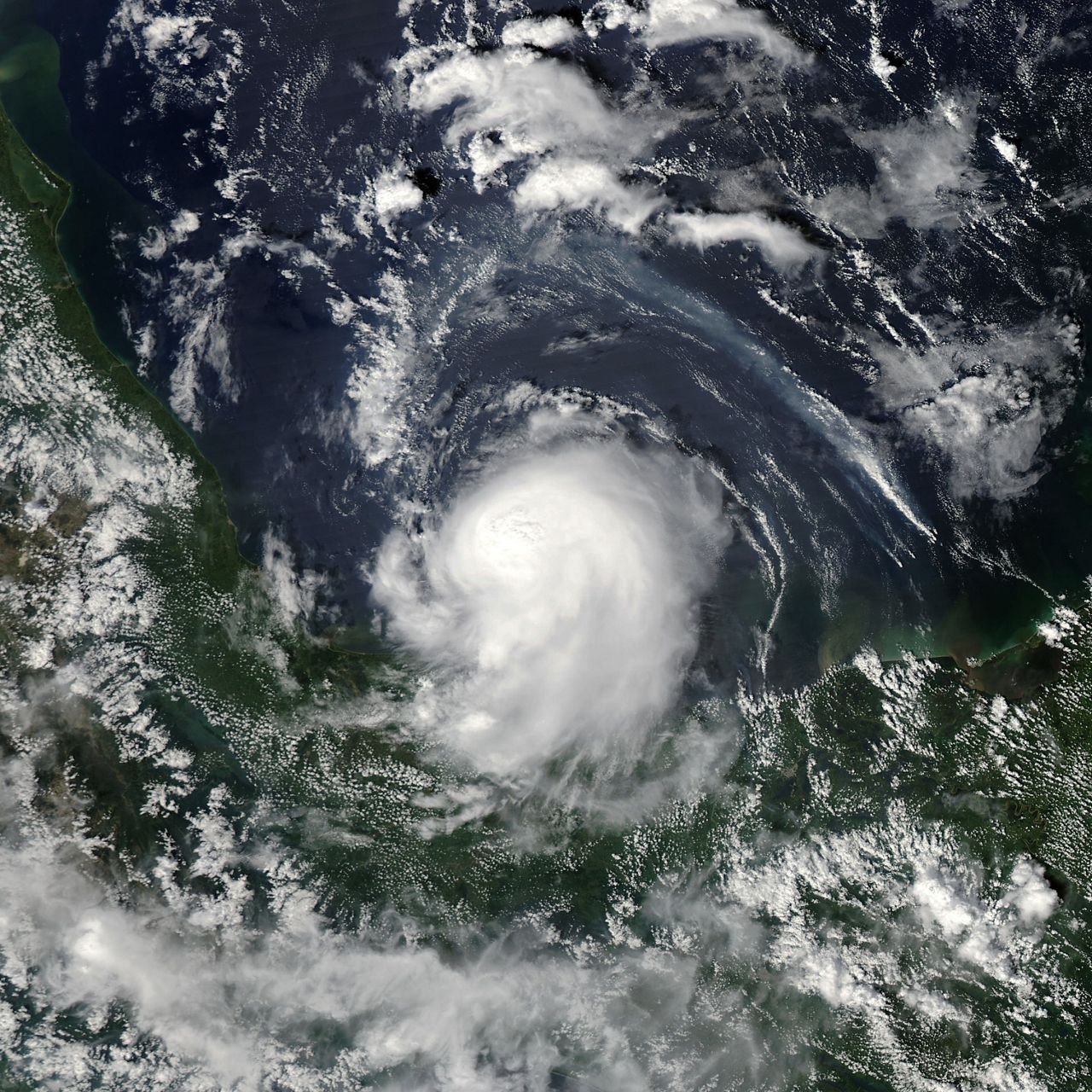 Tropical Storm Marco in the Bay of Campeche on Oct. 6, 2008.