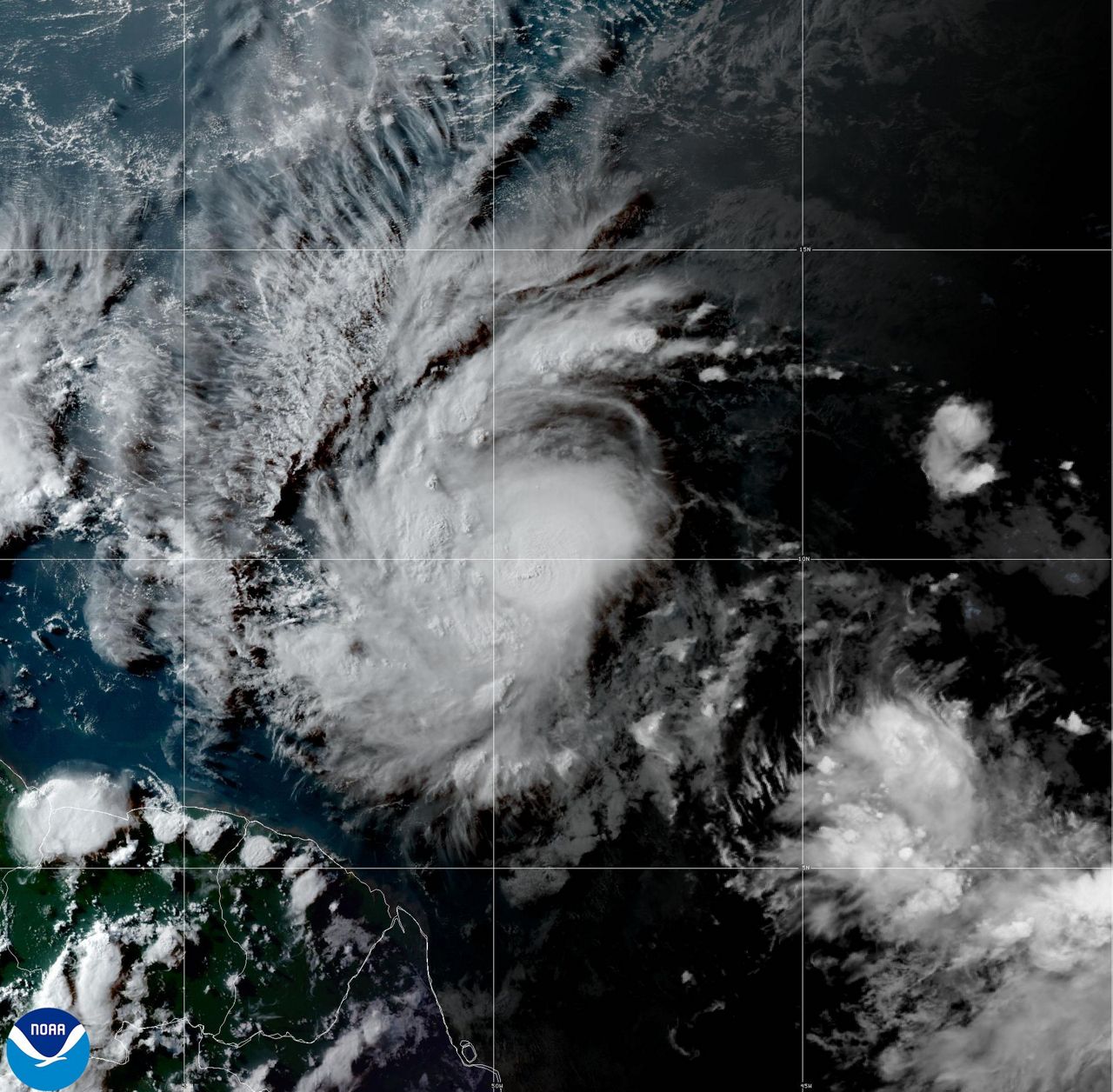Tropical Storm Beryl forms in the Atlantic Ocean, blowing toward the ...