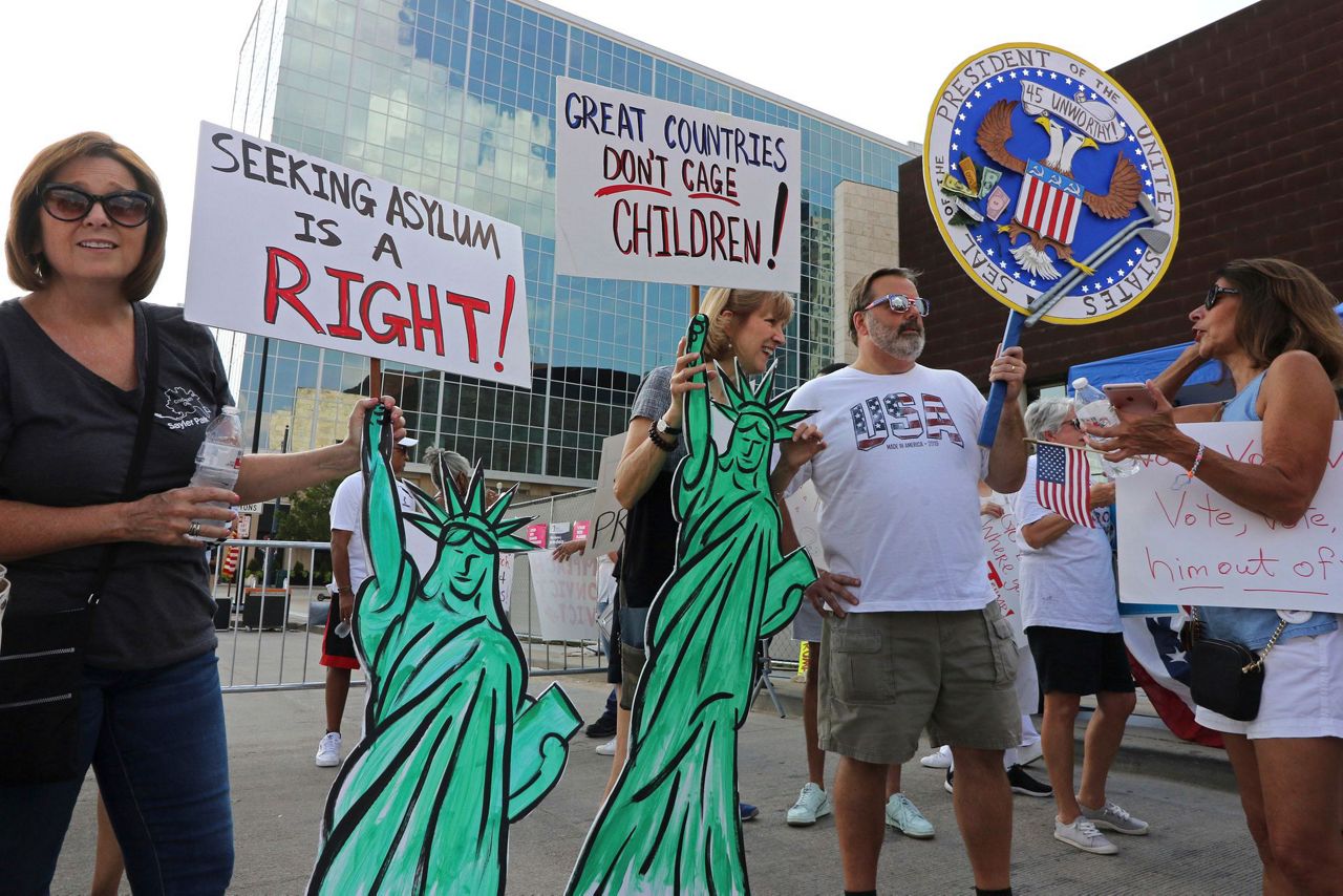 The Latest: Thousands line up hours ahead of Trump rally