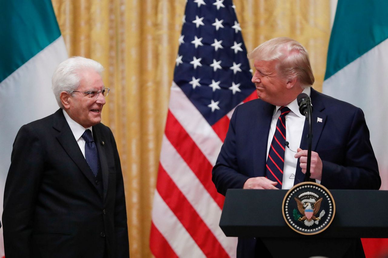 Trump hosts Italy's President Mattarella at the White House