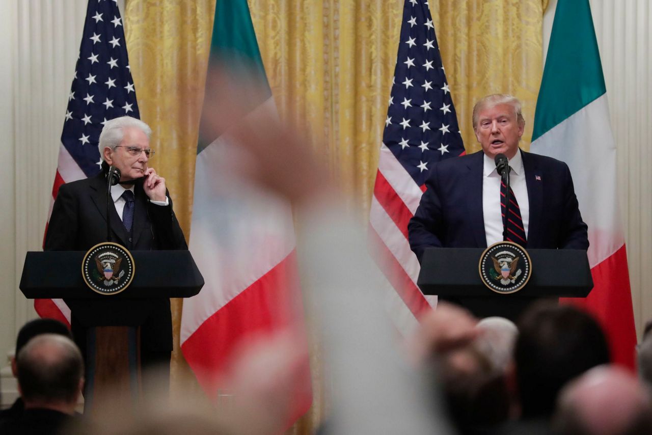 Trump hosts Italy's President Mattarella at the White House