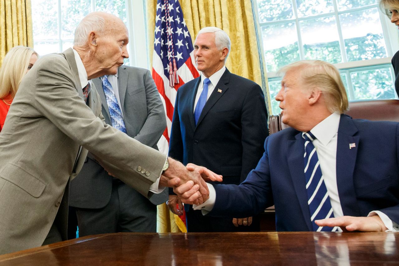 Trump Marks Apollo 11 Anniversary By Meeting Its Astronauts