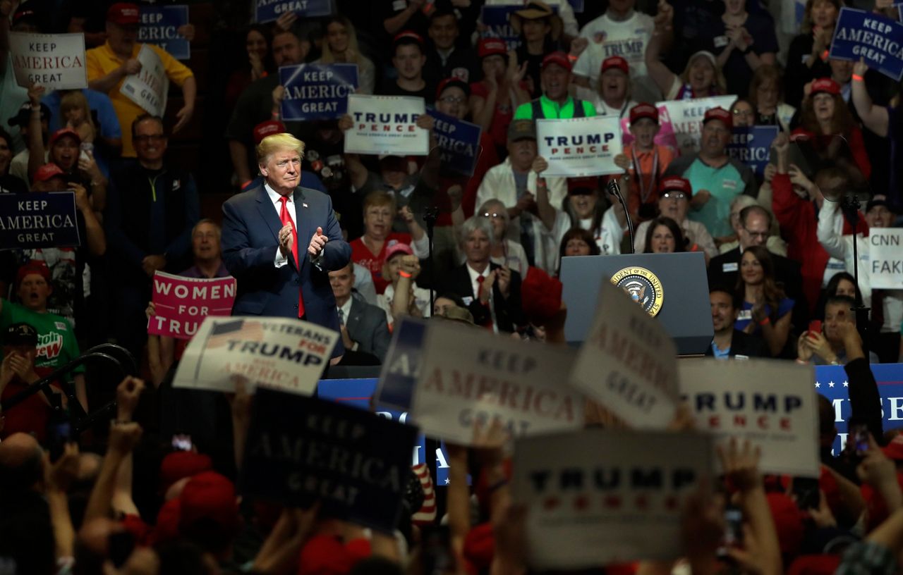 Trump is returning to campaign roots at rally in Indiana