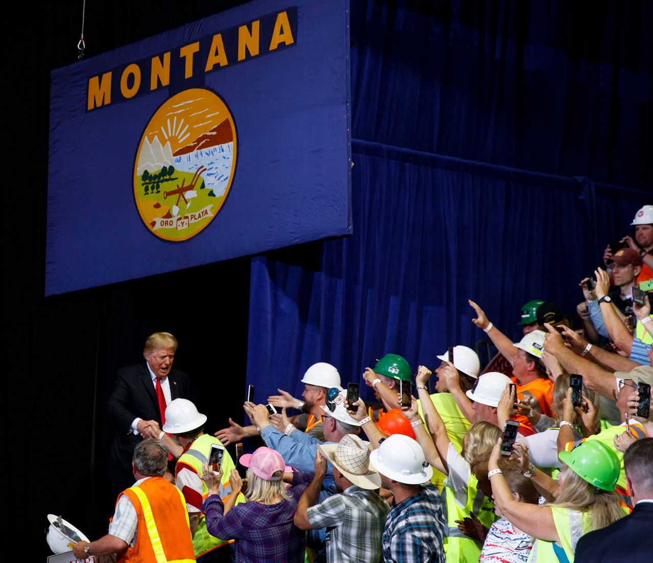 The Latest: Trump is in Montana to campaign against Tester