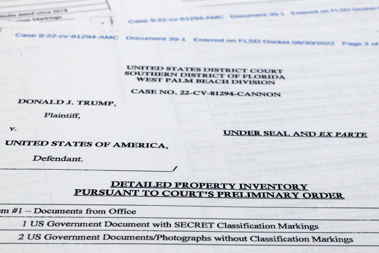 Empty folders among items found in FBI search of Trump home