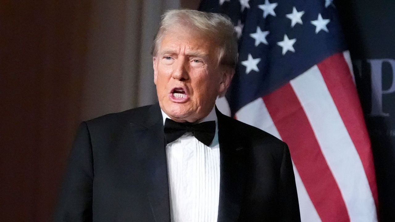 President-elect Donald Trump arrives to speak during an America First Policy Institute gala at his Mar-a-Lago estate, Thursday, Nov. 14, 2024, in Palm Beach, Fla. (AP Photo/Alex Brandon)