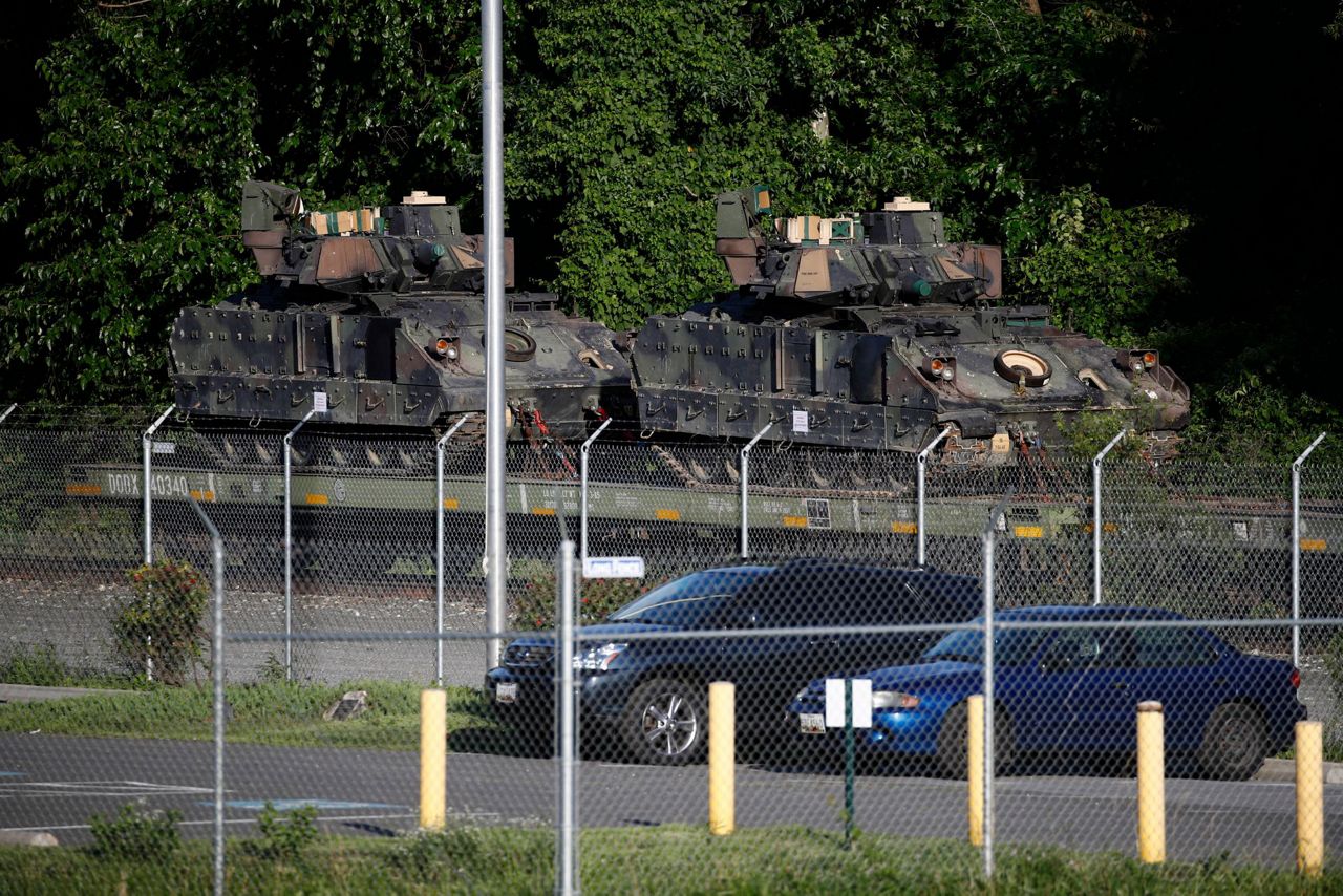 The Latest: Tanks arrive in DC ahead of July 4 celebration
