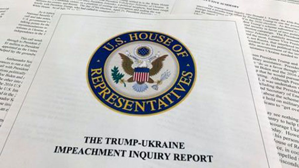 The report from Democrats on the House Intelligence Committee on the impeachment inquiry. (AP)