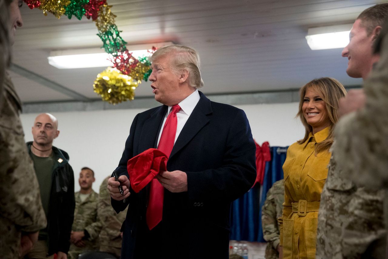 The Latest: Trump: No plans to remove US troops from Iraq