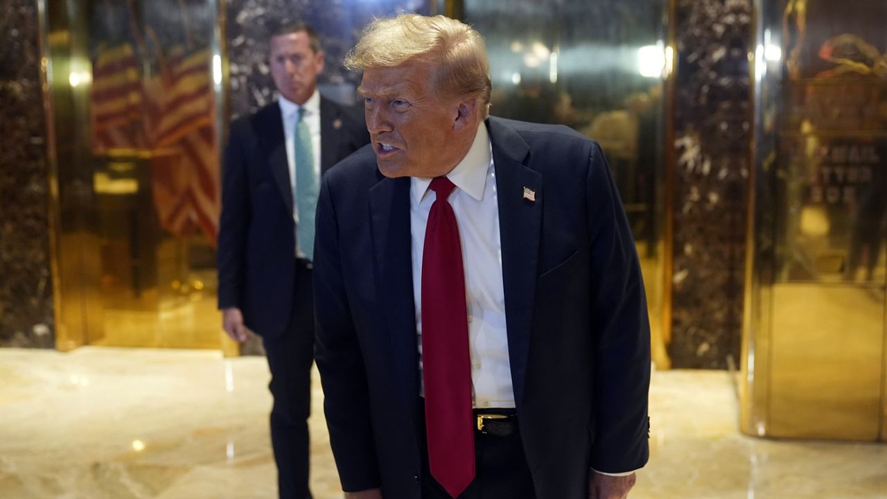 Republican presidential nominee former President Donald Trump speaks at Trump Tower in New York, Thursday, Sept. 26, 2024. (AP Photo / Seth Wenig)