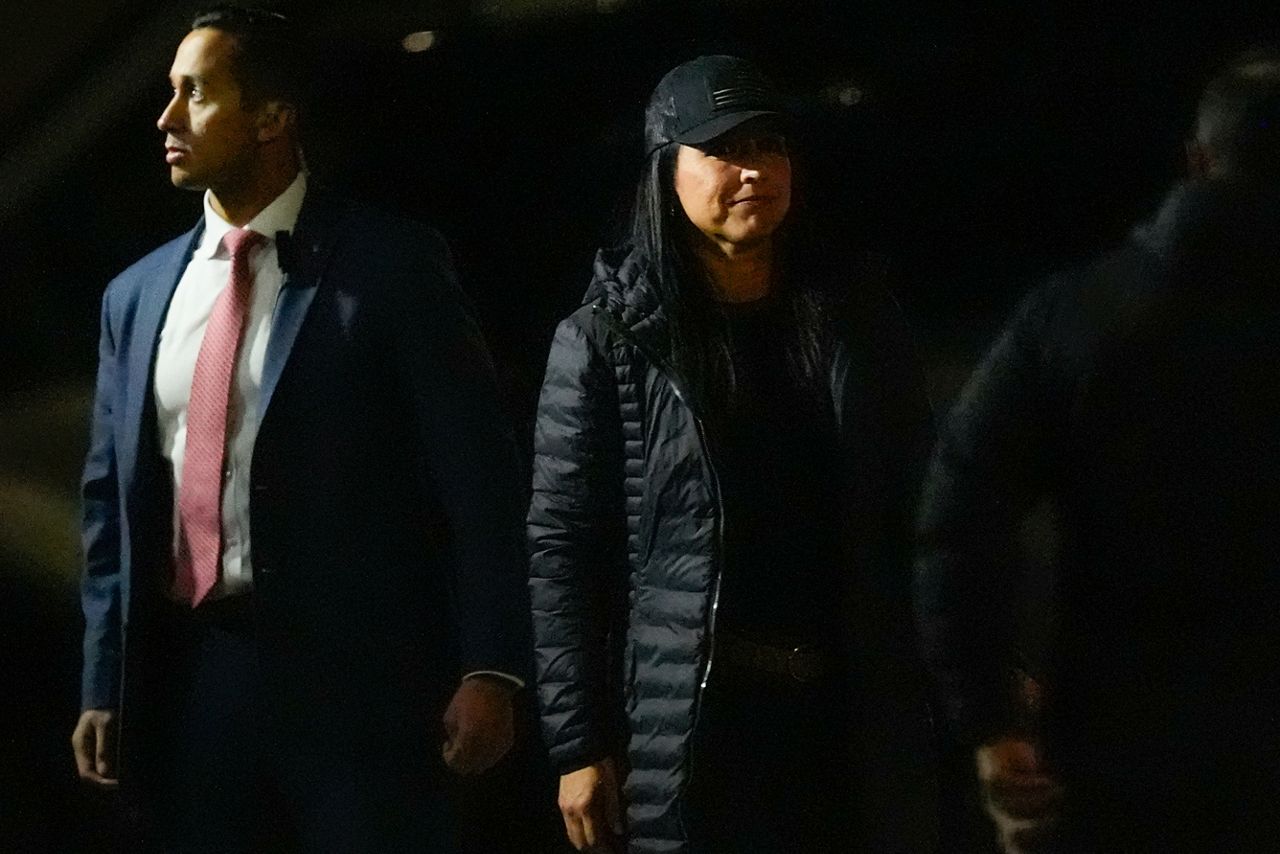 Director of National Intelligence Tulsi Gabbard enters the Fulton County Election HUB as the FBI takes Fulton County 2020 Election ballots, Wednesday, Jan. 28, 2026, in Union City, Ga., near Atlanta. (AP Photo/Mike Stewart)