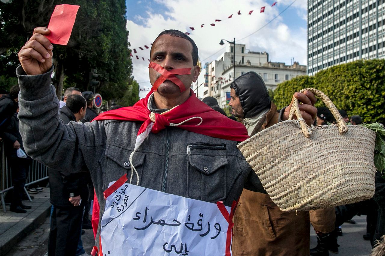 New Tensions Worries Mark Tunisias Revolution Anniversary 