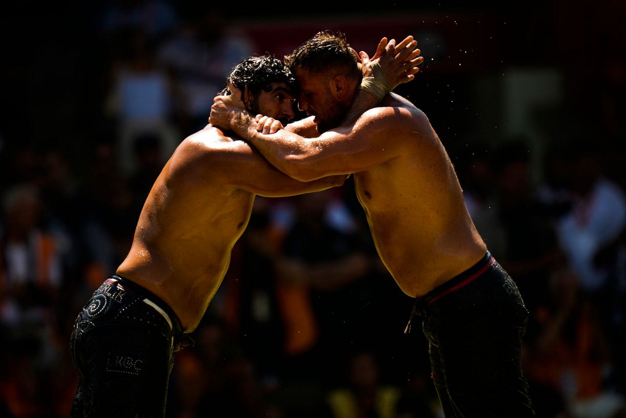 Oil wrestlers seek glory in Turkey’s centuries-old contest