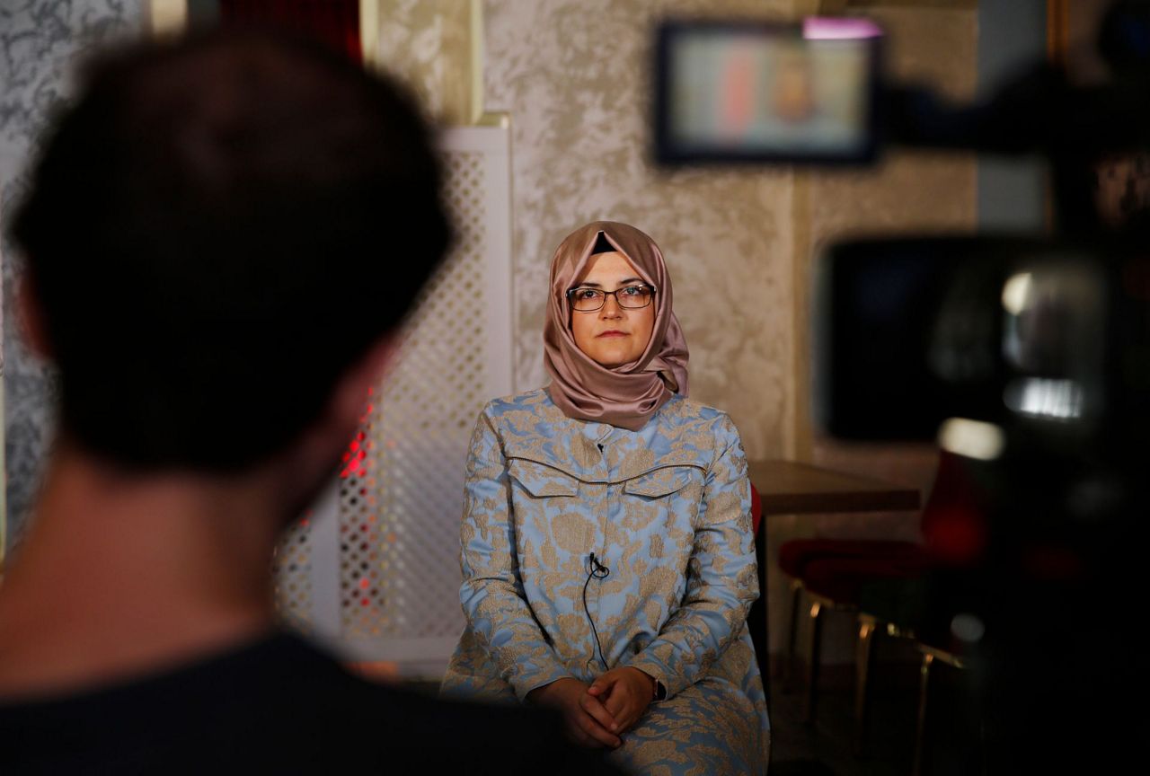 Slain Saudi writer's fiancee says prince must give answers