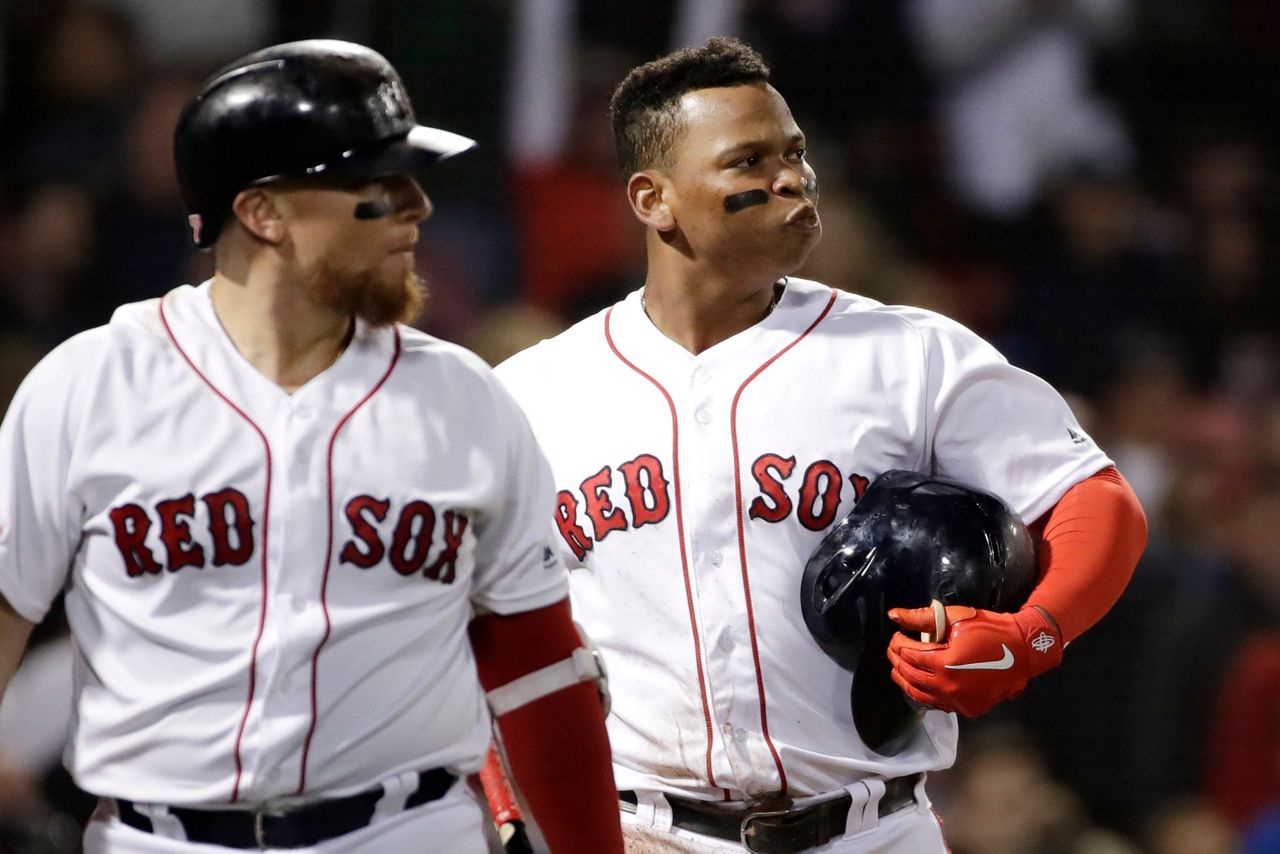 Rosario Nails Devers At Plate Twins Hold Off Red Sox 2 1