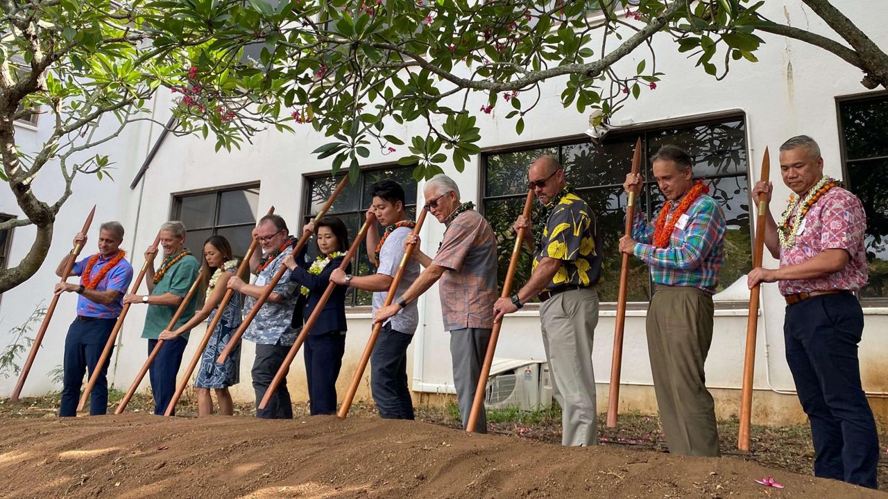 Thursday's groundbreaking ceremony. (Photo courtesy of the University of Hawaii)