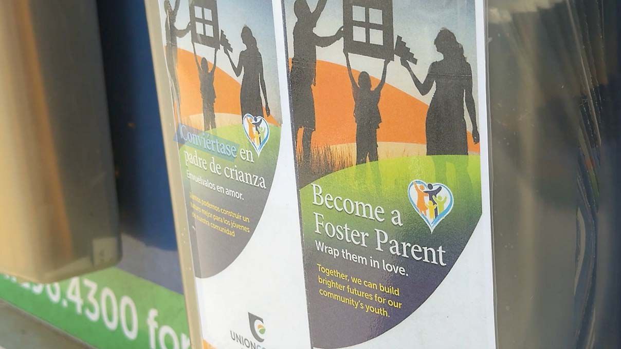 A pamphlet explaining how to become a foster parent in Union County, North Carolina