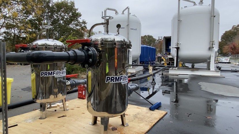 USACE is building a temporary water treatment plant on the UNCA campus. (Spectrum News 1/Natalie Mooney)