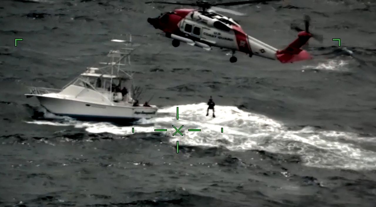 Rescue off Cape May, NJ (Courtesy: USCG)