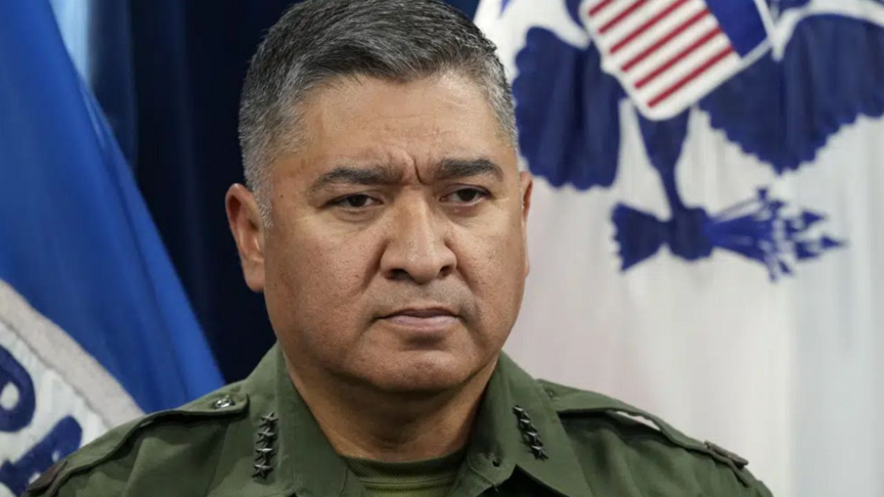 U.S. Border Patrol Chief Raul Ortiz listens during a news conference, Jan. 5, 2023, in Washington. The head of the U.S. Border Patrol is stepping down following major changes at the U.S.-Mexico border that came with the end of Title 42 pandemic restrictions. Ortiz said in a note to staff Tuesday, May 30, obtained by The Associated Press, that he has decided to retire effective Friday, June 30. (AP Photo/Susan Walsh, File)