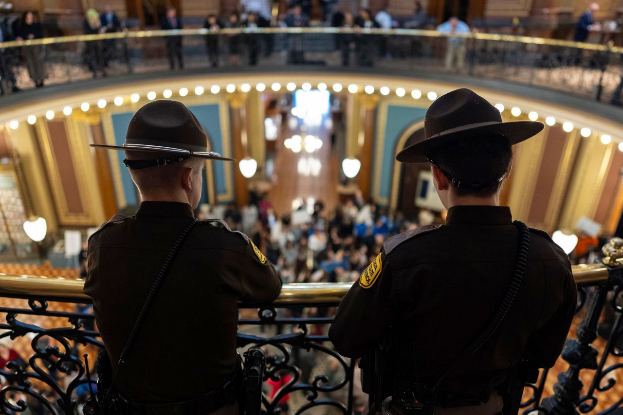 Students rally at the Iowa Capitol days after Perry school shooting