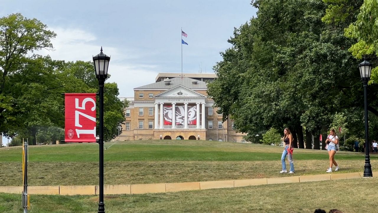 Students walking on University of Wisconsin-Madison campus