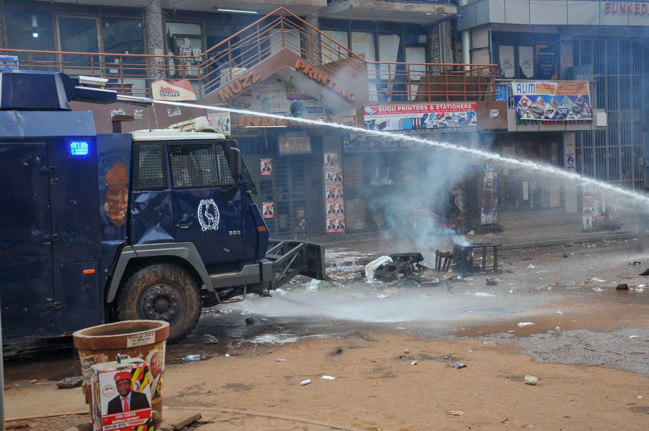 Protests in Uganda's capital as Bobi Wine arrested