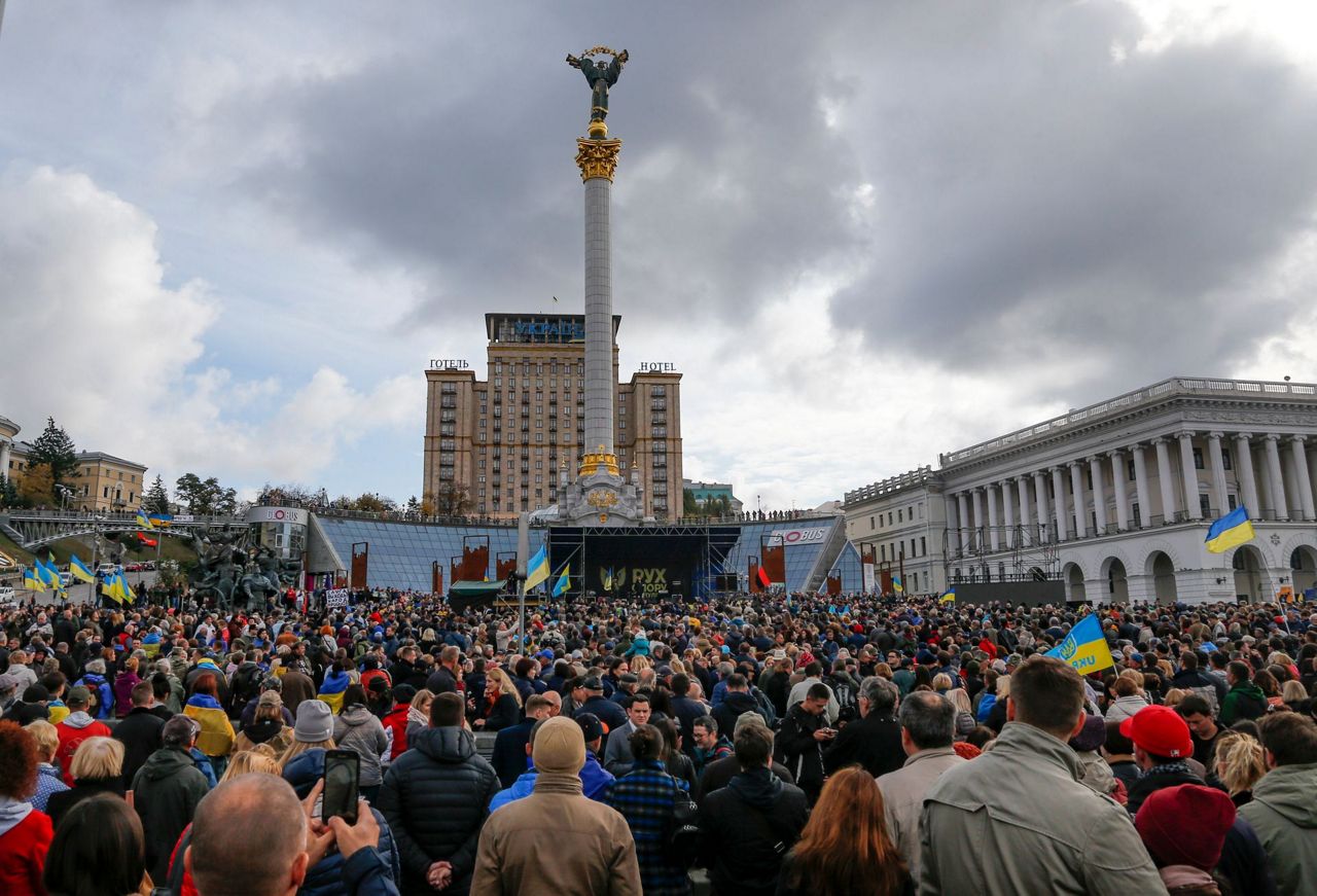 Protesters in Ukraine rally against election in rebel east