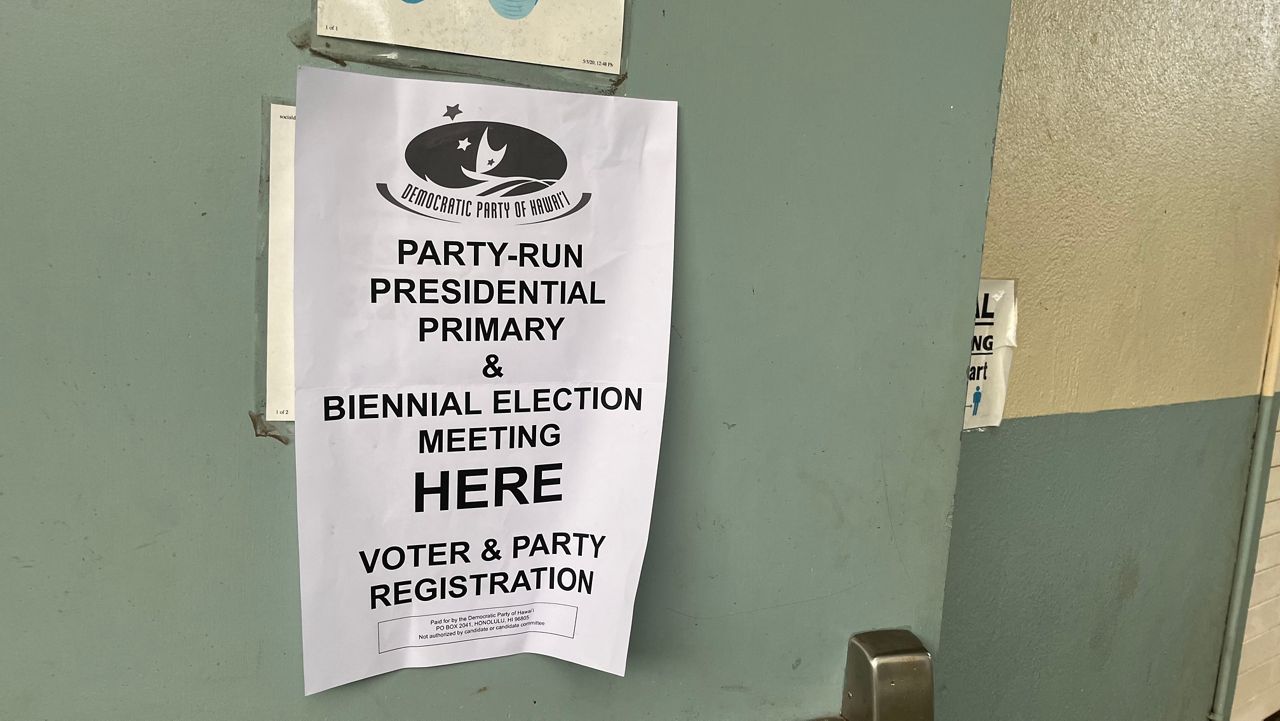 More than 1,560 registered Democrats turned out to vote in Wednesday's Democratic Party of Hawaii Party-Run Presidential Primary. (Spectrum News/Michael Tsai)