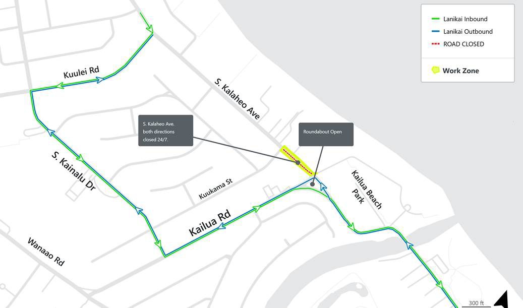 Map of contraflow for Phase 9 (Map courtesy of DTS)