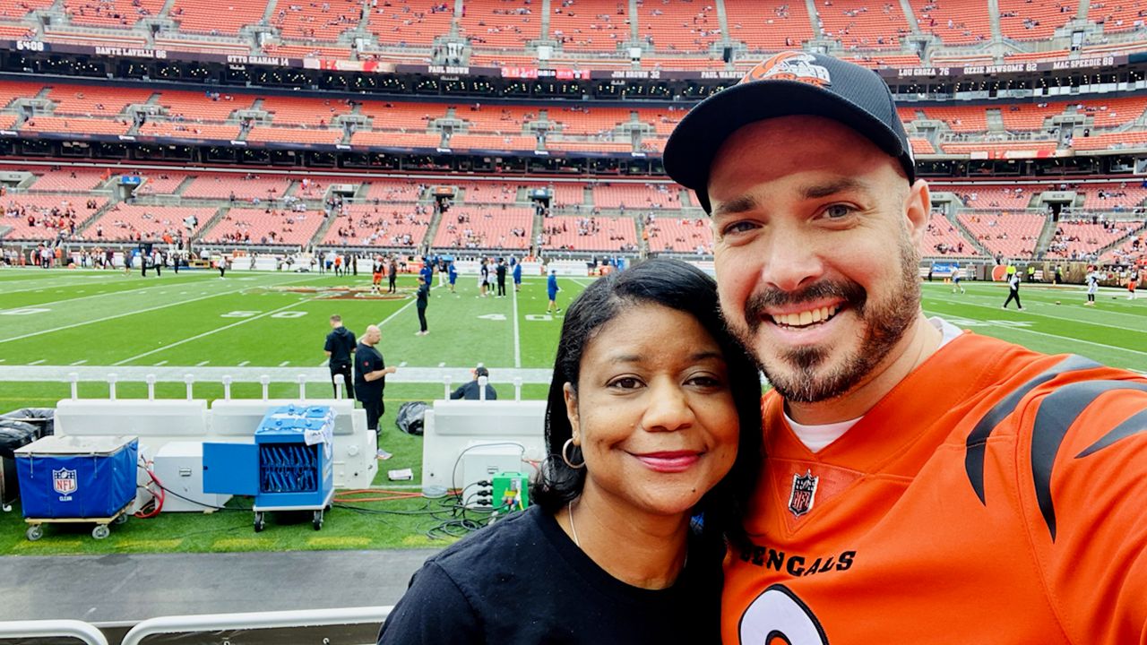 Nonprofit CEO announcing Bengals pick